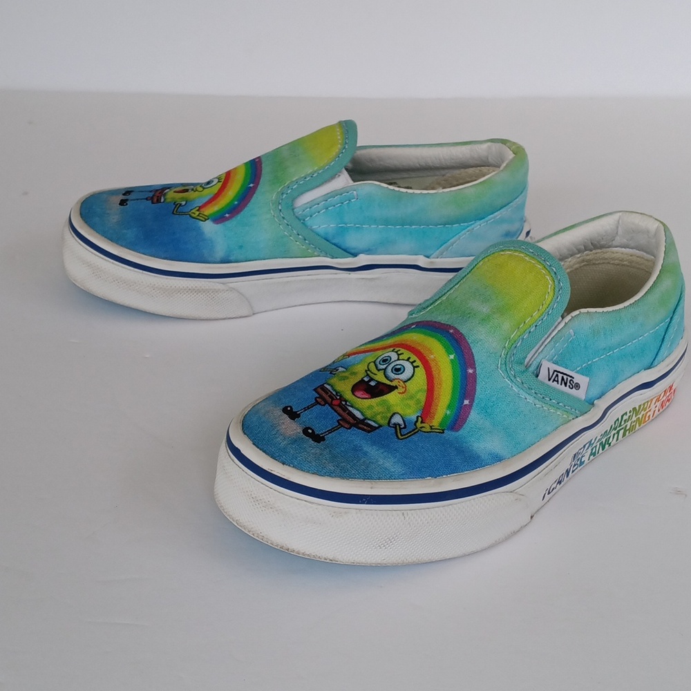Vans x SpongeBob Kids Classic Slip On Sneakers Size 11